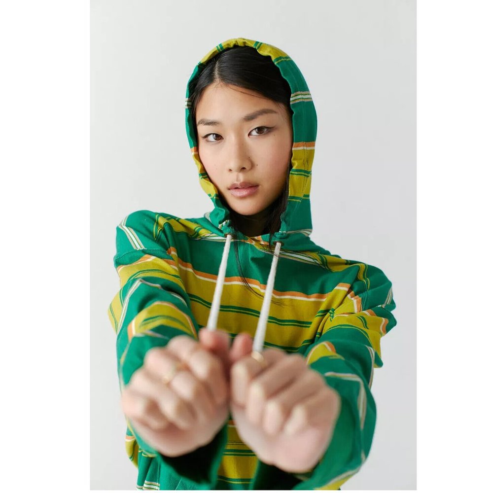 BDG Urban Outfitters UO Joshua Hooded Long Sleeve Tee Top Oversized XL - Picture 2 of 9